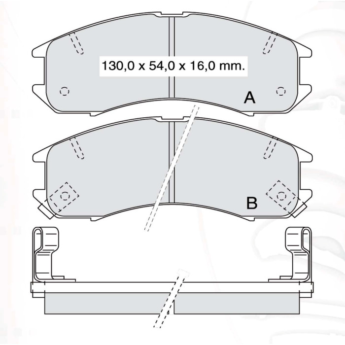 Колодки тормозные передние Mazda 626 (87-92) D450E (GDB981) (пр-во Intelli)