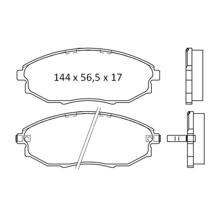 Колодки тормозные передние CHEVR Epica (KL1) 06-… D455E (GDB4179) (пр-во Intelli)
