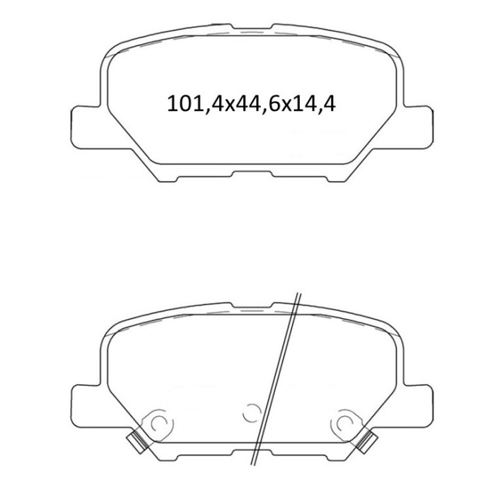 Колодки тормозные задние MITSU ASX, Outlander III 06.10-…  // MAZDA 6 GJ/GH/GL 12.12  //  PEUG 4008