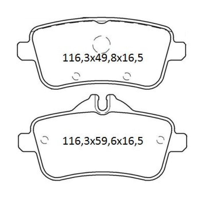 Колодки тормозные задние MB ML (W166) 11-…,  GL (X166) 12-… D471E (GDB1947) (пр-во Intelli)