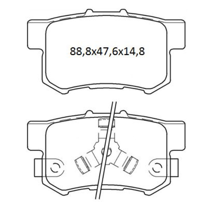 Колодки тормозные задние HONDA CR-V II  01-06, CR-V III 07-…, CR-V IV 12-…, FR-V (BE) 04-…, Accord V