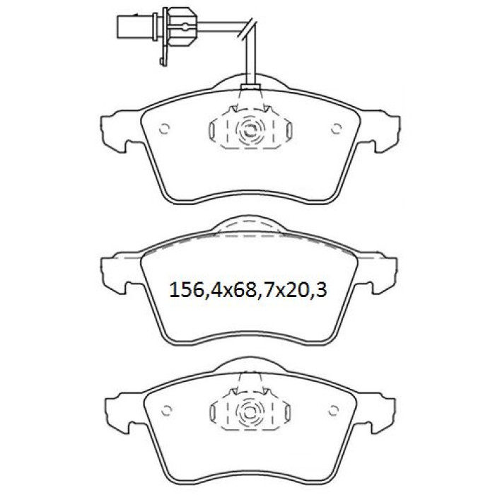 Колодки тормозные передние WV Transporter T4 90-03 D480E (GDB1391) (пр-во Intelli)