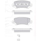 Колодки тормозные задние TOYOTA Corolla (E11, E12) 97-07 D489E (GDB3289) (пр-во Intelli)