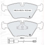 Колодки тормозные передние BMW 5-th (E34), 3-th (E36, E46), 7-th (E32) D494E (GDB916) (пр-во Intelli