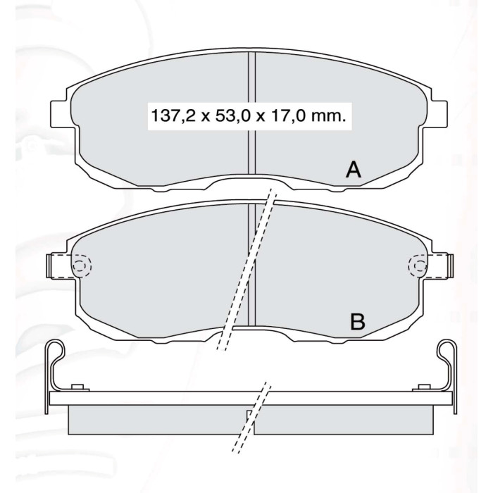 Колодки тормозные передние NISSAN Maxima J30, QX, Tiida, Bluebird (U13, U14), Teana I-II, Juke (F15)