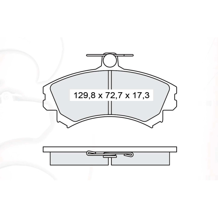 Колодки тормозные передние MITSU Colt IV (04-12)  //  VOLVO S40/V40 I 95-04 D507Ei (GDB1317) (пр-во