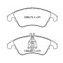 Колодки тормозные передние MB C-Class (W204) 01.07-..., CLS (C218) 04.11-..., E-Class (W212, C207) 0
