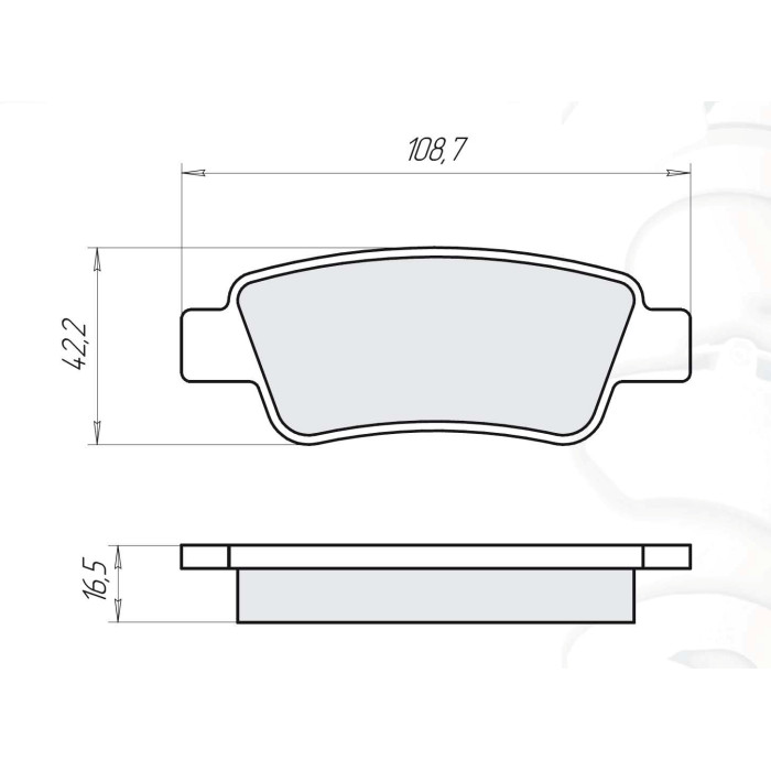 Колодки тормозные задние HONDA CR-V III-IV (RE) 01.07-… D513E (GDB3446) (пр-во DAFMI)