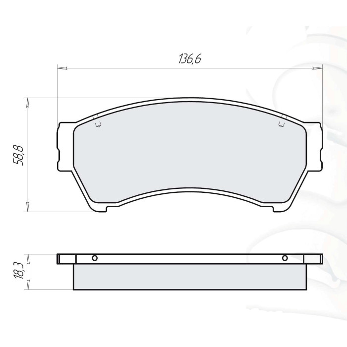 Колодки тормозные передние MAZDA 6 (GG, GH) 08.07-… D515E (GDB3501) (пр-во DAFMI)