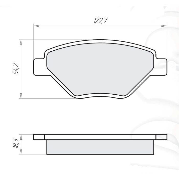 Колодки тормозные передние RENA Megane II (LM0/1_, BM0/1_, CV0/1_) 11.01-02.08 D516E (GDB1571) (пр-в