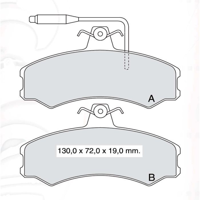 Колодки тормозные передние FIAT Ducato I // PEUG J5 // CIT C25 03.89-03.94 D530E (GDB695) (пр-во DAF