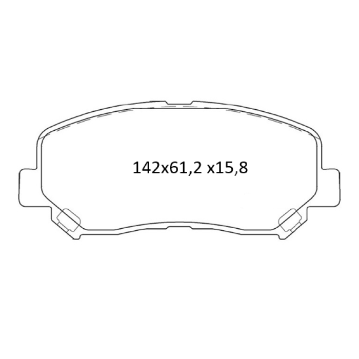 Колодки тормозные передние MAZDA CX-5 (KE, KF) 11.11-… D538E (GDB3562) (пр-во Intelli)