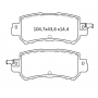 Колодки тормозные задние MAZDA CX-5 (KE) 11.11-..., CX-3 (DK) 05.15-… D539E (GDB3539) (пр-во Intelli
