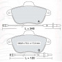 Колодки тормозные передние PEUG 605 (6B) 91-99  //  CIT XM (Y3, Y4) 89-00 D572E (GDB796) (пр-во DAFM