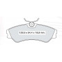 Колодки тормозные передние VW Transporter T4 90-03 D637E (GDB862) (пр-во DAFMI)