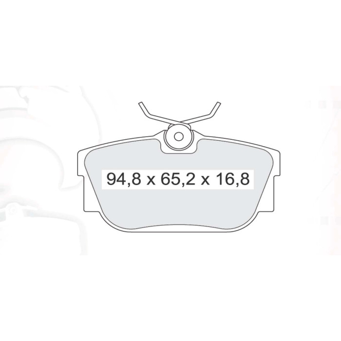 Колодки тормозные задние VW Transporter T4 90-03 D638E (GDB1325) (пр-во DAFMI)