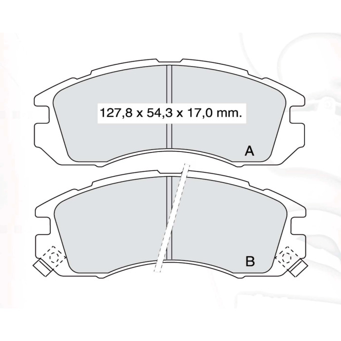 Колодки тормозные передние SUBARU Legacy I (BC), II (BD, BG), Legacy Outback (BG), Impreza (GC) 89-0