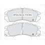 Колодки тормозные передние SUBARU Legacy I (BC), II (BD, BG), Legacy Outback (BG), Impreza (GC) 89-0