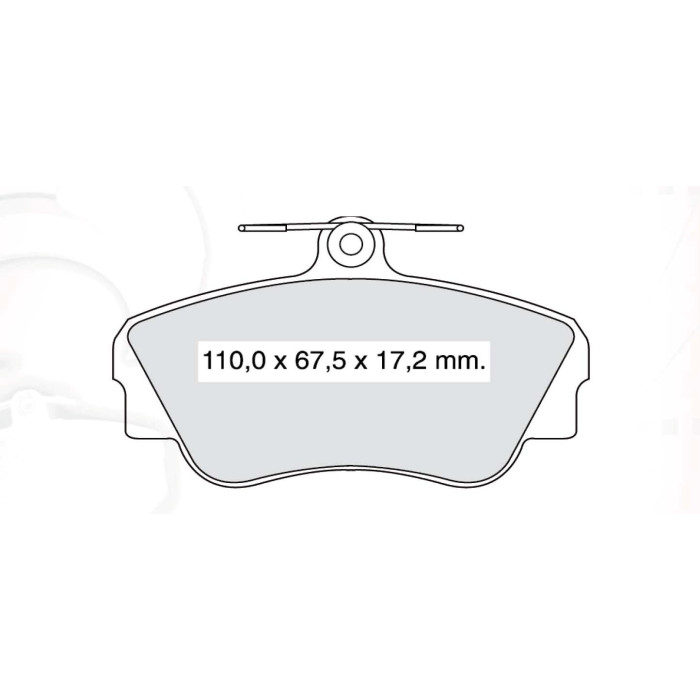 Колодки тормозные передние VOLVO 440-460-480 86-96 D645E (GDB812) (пр-во DAFMI)