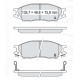Колодки тормозные передние NISSAN Almera Classic 06-…, Micra II (K11), Sunny IV D647E (GDB7043) (пр-