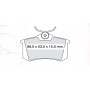 Колодки тормозные задние VW Golf II-III, Passat V-VI, Jetta II, Vento, Scirocco (53B), Corrado (53I)
