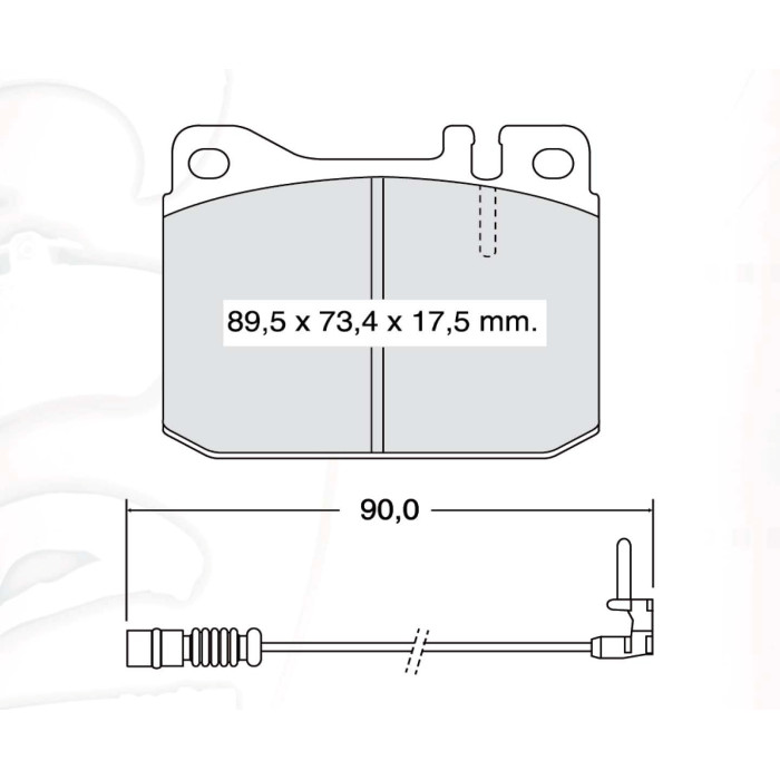 Колодки тормозные передние MB W116, W126, W123 ...-91  //  VW LT 28-35 I, 40-55 I 75-96 D679E (GDB26