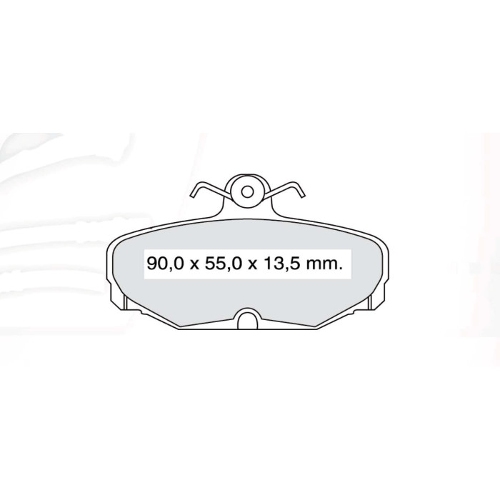 Колодки тормозные задние FORD Sierra I-II, Scorpio I-II, Escort VII D689E (GDB472) (пр-во DAFMI)