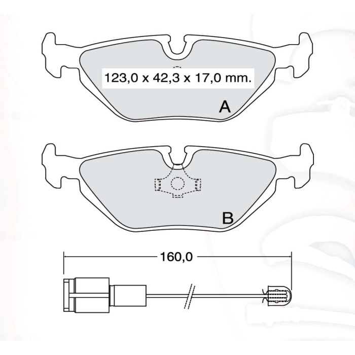 Колодки тормозные задние BMW 3-th (E36, E46), 5-th (E34), 7-th (E32), Z3 (E36), Z4 (E85, E86) D698E