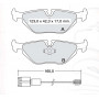 Колодки тормозные задние BMW 3-th (E36, E46), 5-th (E34), 7-th (E32), Z3 (E36), Z4 (E85, E86) D698E