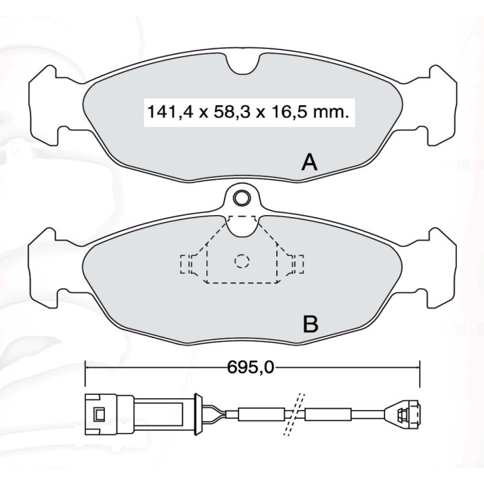 Колодки тормозные передние OPEL Corsa A-B, Astra F, Tigra, Vectra A, Combo  //  DAEWOO Nexia (KLETN)