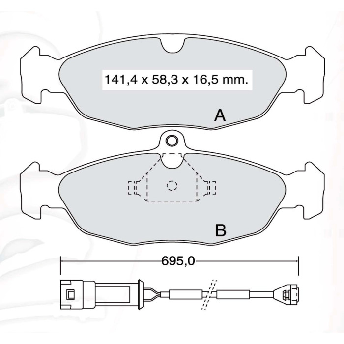 Колодки тормозные передние OPEL Corsa A-B, Astra F, Tigra, Vectra A, Combo  //  DAEWOO Nexia (KLETN)
