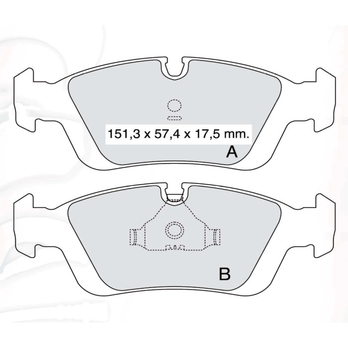 Колодки тормозные передние BMW 3-th (E36, E46), Z3 (E36), Z4 (E85) D720Ei (GDB1100) (пр-во DAFMI)