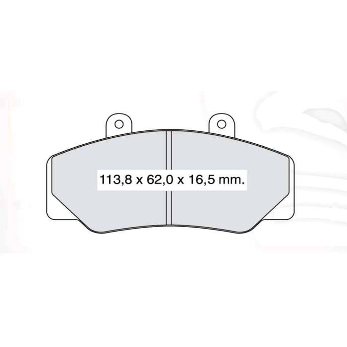Колодки тормозные передние VOLVO 740-760-780 84-92, 940-960 90-94 D739E (GDB970) (пр-во DAFMI)