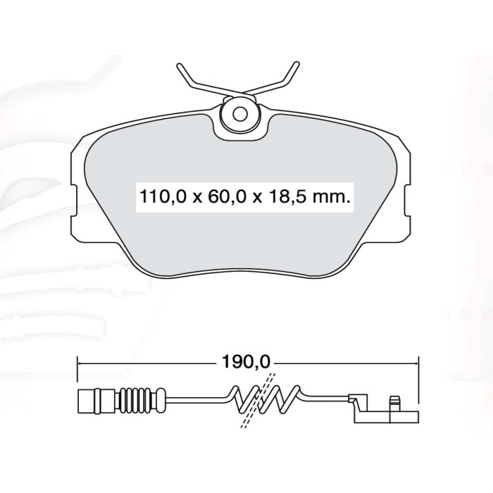 Колодки тормозные передние MB E-class (W124, C124), S-class (W126), 190 (W201) D742Ei (GDB818) (пр-в