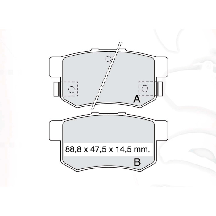 Колодки тормозные задние HONDA CR-V I-II-III, FR-V, Accord IV-V-VI-VII, Civic VI-VII-VIII-IX, Jazz I