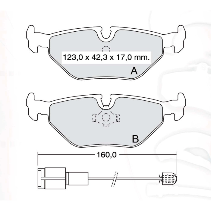 Колодки тормозные задние BMW 3-th (E30, E36, E46), 5-th (E34), 7-th (E32), Z3 (E36), Z4 (E85, E86) D