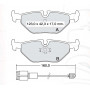 Колодки тормозные задние BMW 3-th (E30, E36, E46), 5-th (E34), 7-th (E32), Z3 (E36), Z4 (E85, E86) D