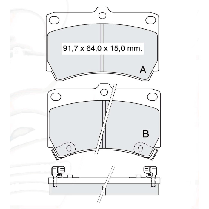 Колодки тормозные передние MAZDA 323 IV (BG), V (BA), 121 II (DB), Demio (DW)  //  KIA Rio (DC) 00-0