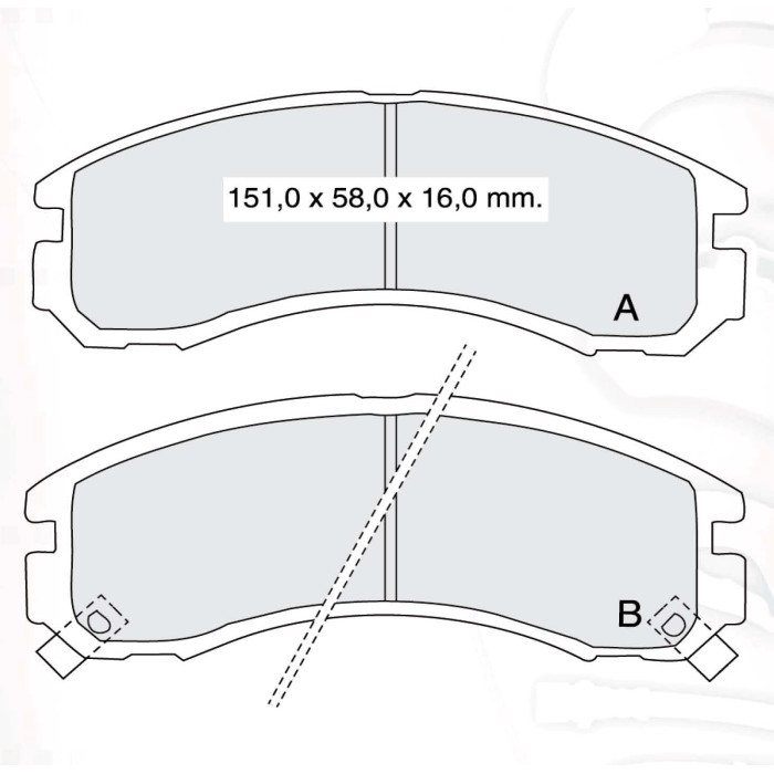 Колодки тормозные передние MITSU Lancer V-VI-VII-IX, Pajero I-II-III, Outlander I-II-III, Grandis, G