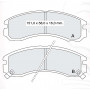 Колодки тормозные передние MITSU Lancer V-VI-VII-IX, Pajero I-II-III, Outlander I-II-III, Grandis, G