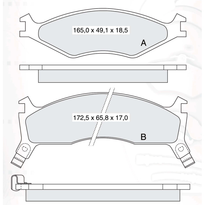Колодки тормозные передние KIA Sportage (K00), Shuma (FB) D805E (GDB3123) (пр-во DAFMI)