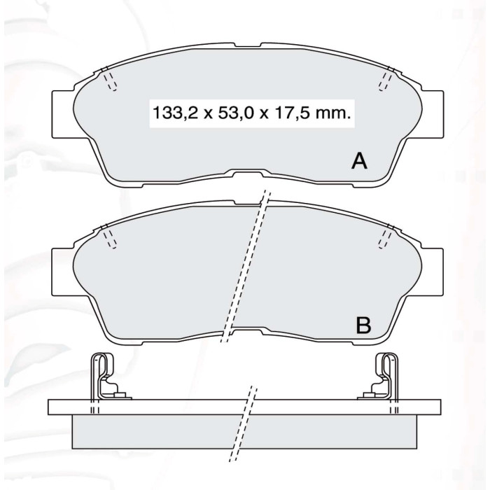 Колодки тормозные передние TOYOTA RAV 4 I, Corolla (E10, E11), Camry (CV1, V1, CV2), Carina E (T19),
