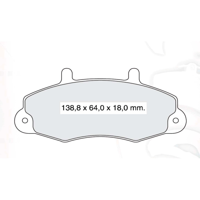 Колодки тормозные передние FORD Transit (T, E) 85-00, Tourneo 94-00 D837E (GDB1084) (пр-во DAFMI)