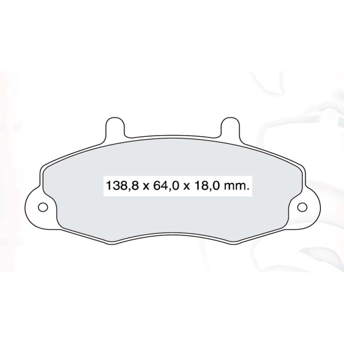 Колодки тормозные передние FORD Transit (T, E) 85-00, Tourneo 94-00 D837Ei (GDB1084) (пр-во DAFMI)