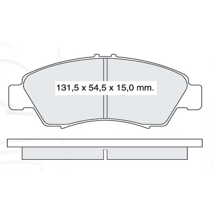 Колодки тормозные передние HONDA Civic V-VI, Jazz II-III D872E (GDB1164) (пр-во DAFMI)