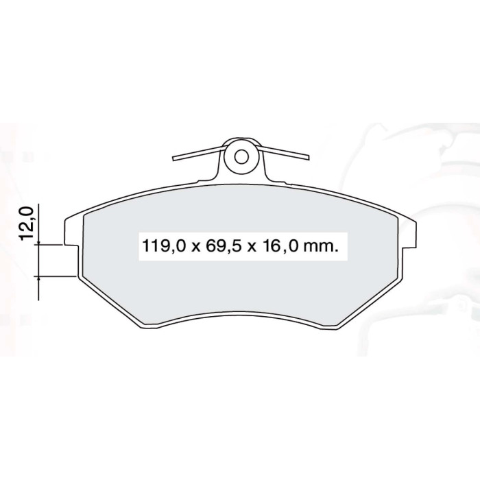 Колодки тормозные передние VW Golf II-III, Jetta II, Passat V-VI, Scirocco, Vento, Lupo  // CHERY Ti