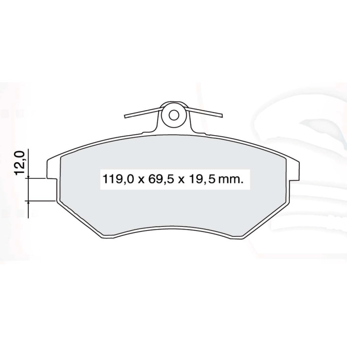 Колодки тормозные передние VW Golf II-III, Passat V, Corrado, Vento, Caddy II // CHERY Tiggo I-II 06