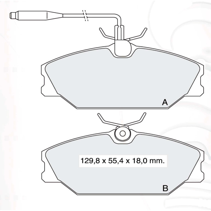 Колодки тормозные передние RENA Clio II, Symbol I, Megane I, Laguna I, Safrane I-II, Scenic I D926E