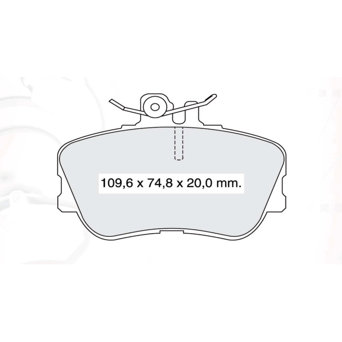Колодки тормозные передние MB C-class (W202) D937E (GDB1094) (пр-во Intelli)