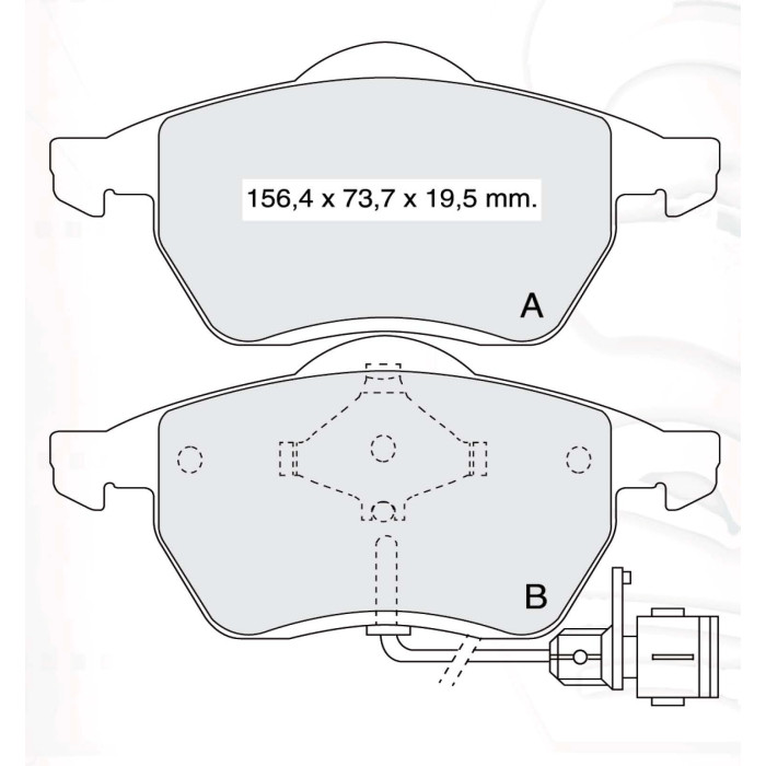 Колодки тормозные передние VW Golf III-IV, Bora, Vento, Passat IV-V, Sharan  //  Skoda Octavia (1U2,